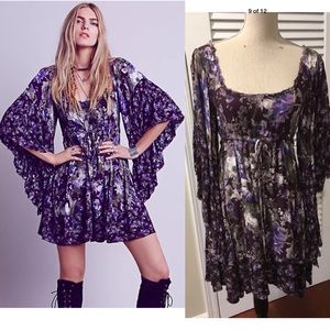 FREE PEOPLE Heart of Gold Floral Print Boho Dress